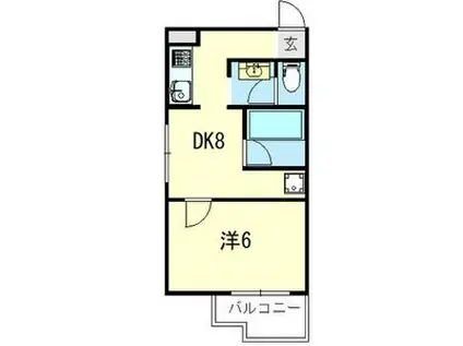 BESPOKE鶴舞(1DK/3階)の間取り写真