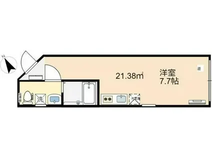 チョコラータ中野(ワンルーム/2階)の間取り写真