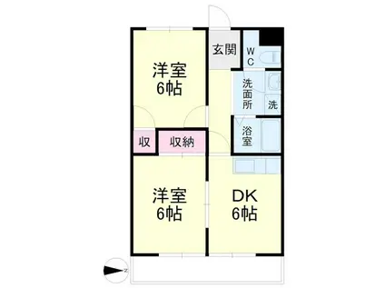 サンシャルム佐藤町(2DK/2階)の間取り写真