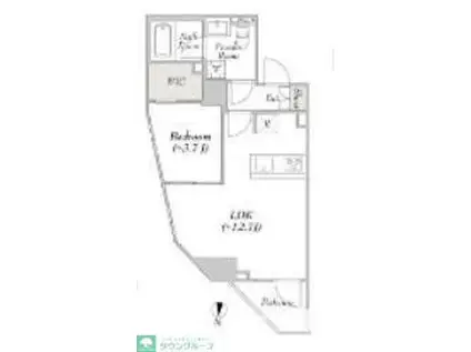 ルミーク大山(1LDK/4階)の間取り写真