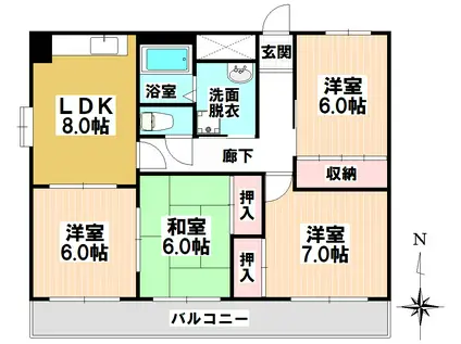 エム・グラーベ(4LDK/4階)の間取り写真