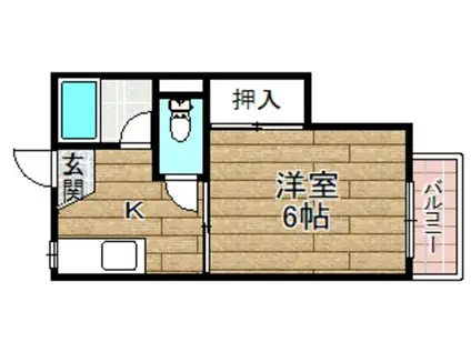 桜ケ丘テラス(1K/2階)の間取り写真