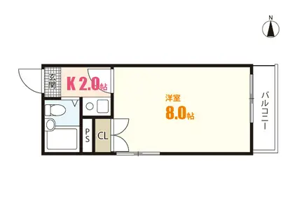 第13やたがいビル(1K/4階)の間取り写真