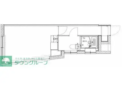 GENOVIA大山(ワンルーム/3階)の間取り写真