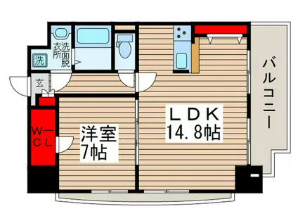 アールグレイスヒル(1LDK/4階)の間取り写真