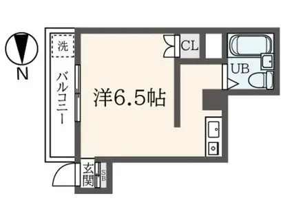 マメゾン羽根木(ワンルーム/1階)の間取り写真