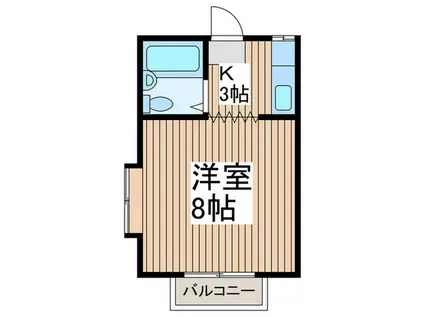 コーポ平岡2(1K/1階)の間取り写真