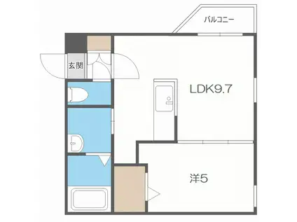 プレミアシティ美園(1LDK/2階)の間取り写真