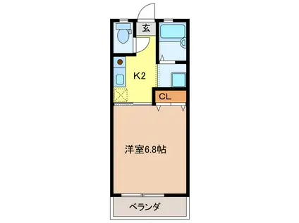 アンデルセンIII(1K/2階)の間取り写真