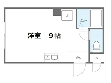 ピスケス花園(ワンルーム/1階)の間取り写真