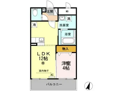 PLACE72(1LDK/2階)の間取り写真