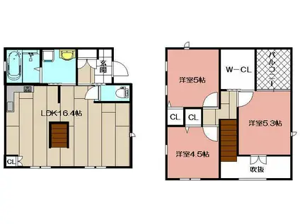 ポラリス E棟(3LDK/1階)の間取り写真