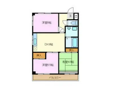 第5小池ビル(3DK/4階)の間取り写真