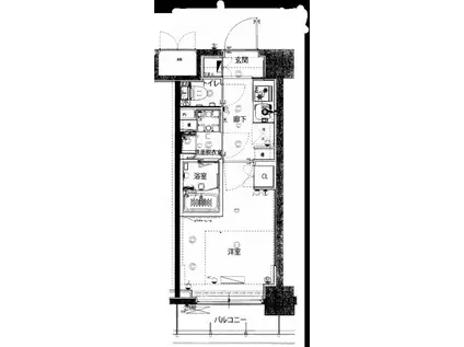 ハーモニーレジデンス武蔵小杉002(1K/7階)の間取り写真