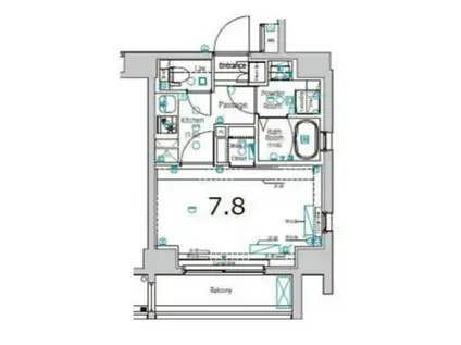 XEBEC押上II(1K/6階)の間取り写真