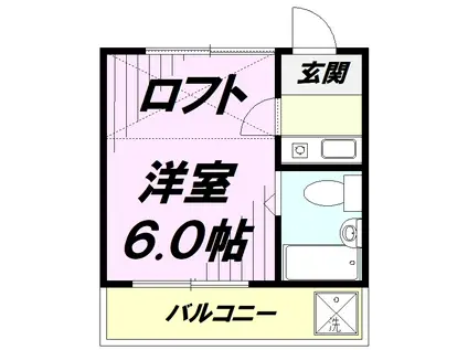 ライフピアアカシア(1K/1階)の間取り写真