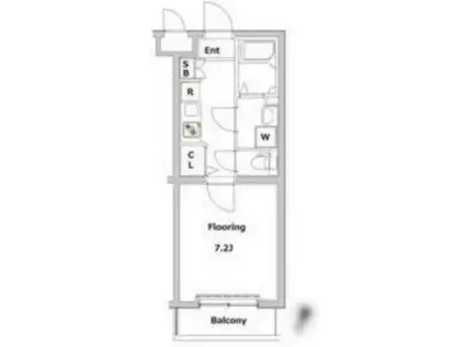 グランヴァン西馬込IV(1K/3階)の間取り写真