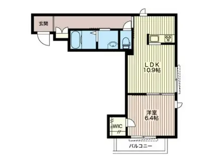 CERISIER桜丘(1LDK/2階)の間取り写真
