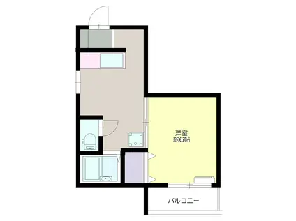 ライオンズマンション天王町第2(1DK/1階)の間取り写真