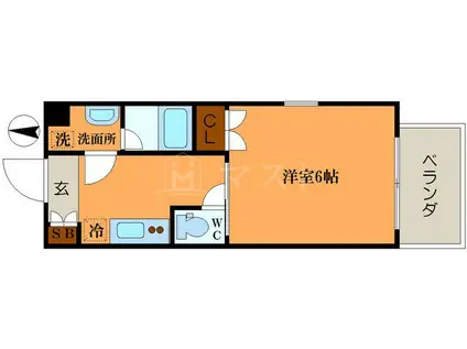 プロスプ(1K/3階)の間取り写真