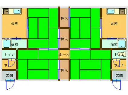 コーポ清風(4SK/2階)の間取り写真