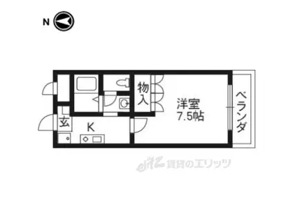 WINGCOURAGE(1K/2階)の間取り写真