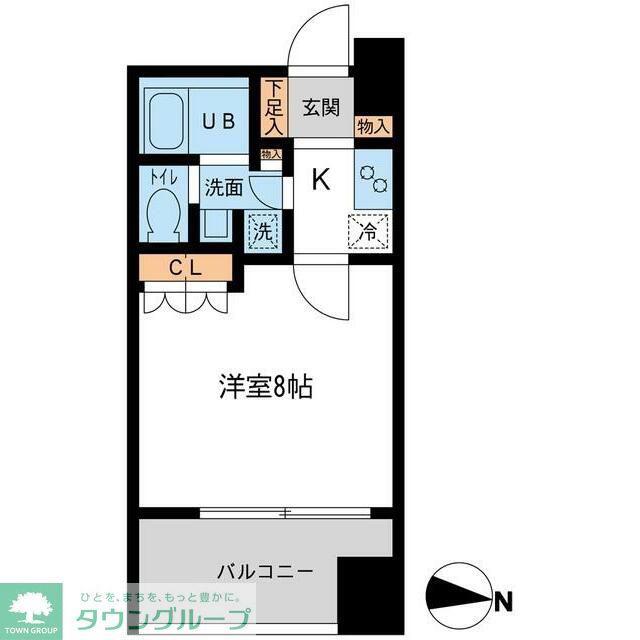 サンフル押上I(1K/8階)の間取り写真