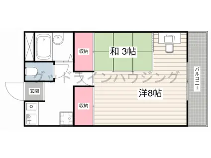 ラフェスタ加東(1LK/6階)の間取り写真