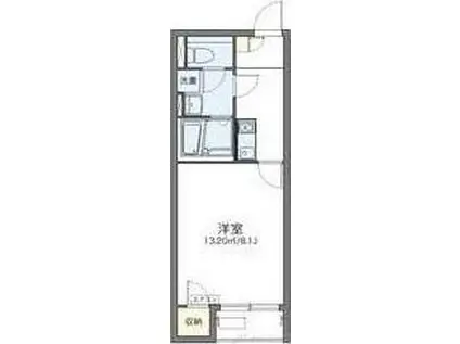 レオネクストソレイユ上穂積(1K/1階)の間取り写真