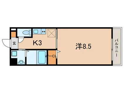 オーチャムダイウメ(1K/5階)の間取り写真