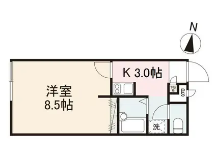 サンライズ林(1K/2階)の間取り写真