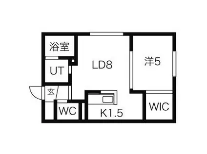 SOLEIL(1LDK/3階)の間取り写真