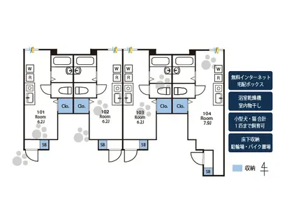 3月末入居可フリー レント1ヶ月羽田空港まで電車で約20分(1K/1階)の間取り写真
