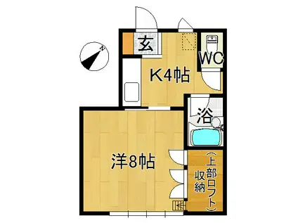 ミントハウス(1K/1階)の間取り写真