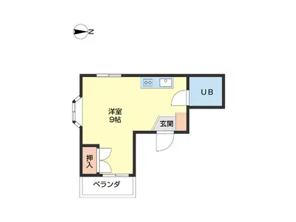 めぐみハイツ(ワンルーム/4階)の間取り写真