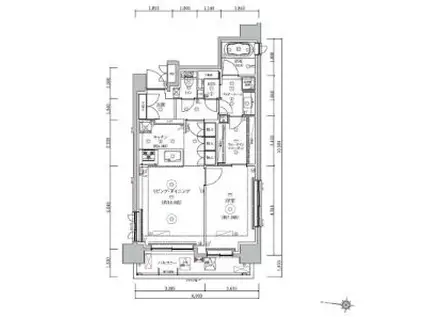 RELUXIA本所吾妻橋(1SLDK/10階)の間取り写真