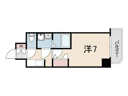 ワールドアイ神戸ハーバーランド2(1K/4階)の間取り写真