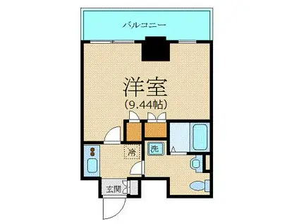 プラーズタワー東新宿ビル(1K/18階)の間取り写真