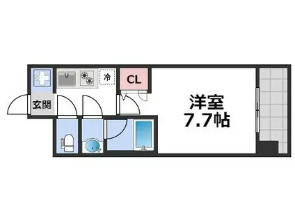インプルーブ四天王寺(1K/6階)の間取り写真