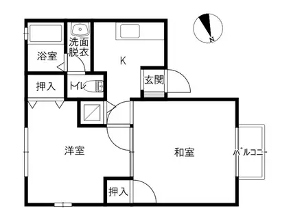 メゾンセーマ(2K/2階)の間取り写真