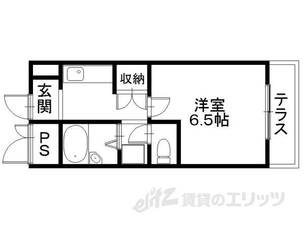 バローゼ(1K/1階)の間取り写真