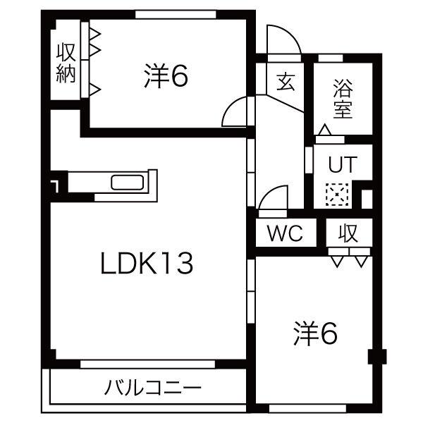 アルテール・カーサ(2LDK/3階)の間取り写真