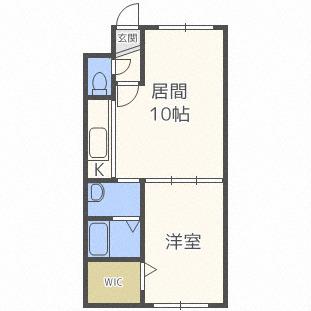 アビタピュール(1LDK/4階)の間取り写真