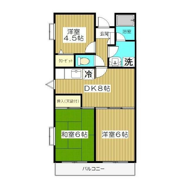 クレール渋谷壱番館(3DK/5階)の間取り写真