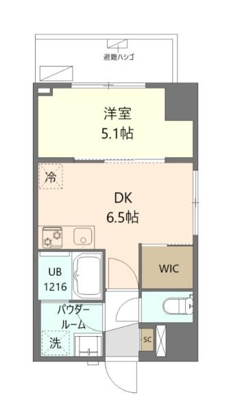 マイシティ厚木中町(1DK/7階)の間取り写真