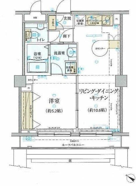リヴシティ関内(1LDK/8階)の間取り写真