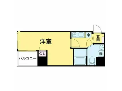 スカイツリービュー錦糸町(1K/4階)の間取り写真