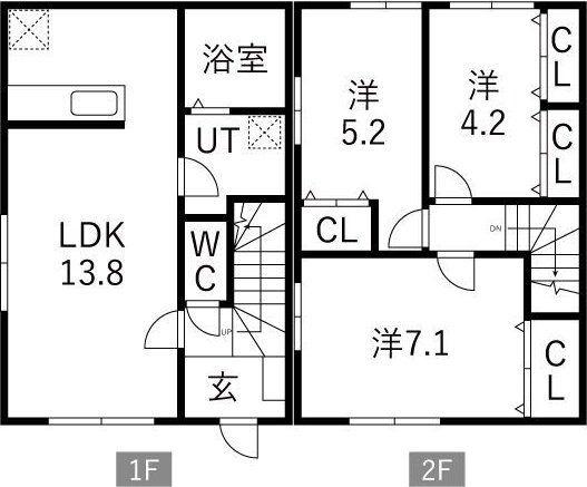 COMFORT青山(3LDK/1階)の間取り写真