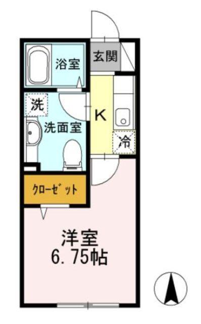 D-ROOM東高円寺(1K/1階)の間取り写真