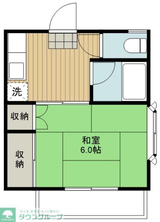 MIハイツ(1DK/1階)の間取り写真